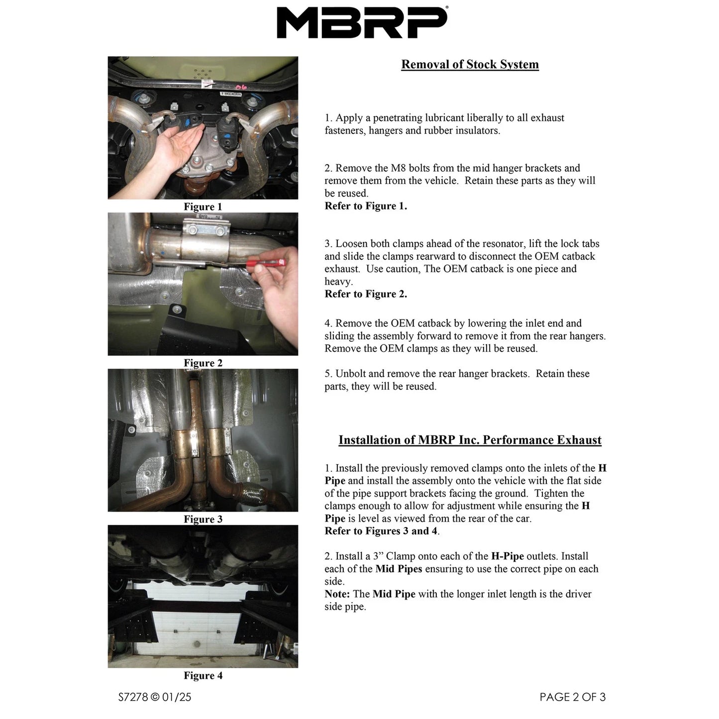 MBRP 3" Cat Back D&S Dual Split Race | Ford Mustang GT 15-17 (S7278AL)