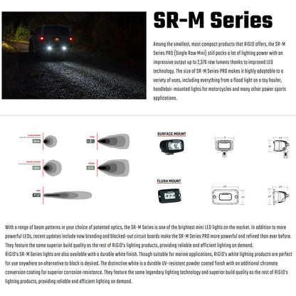 Rigid SR-M Series Pro LED Light | Flood Diffused / Surface (RIG902513)