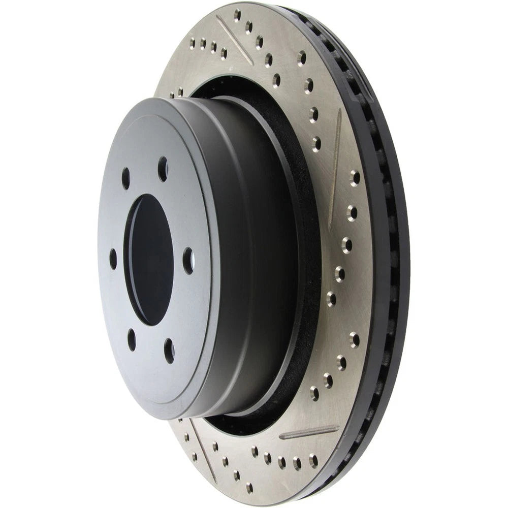 StopTech 127.65135L Rear Left Drilled Slotted Disc Brake Rotor for 2012-20 F-150