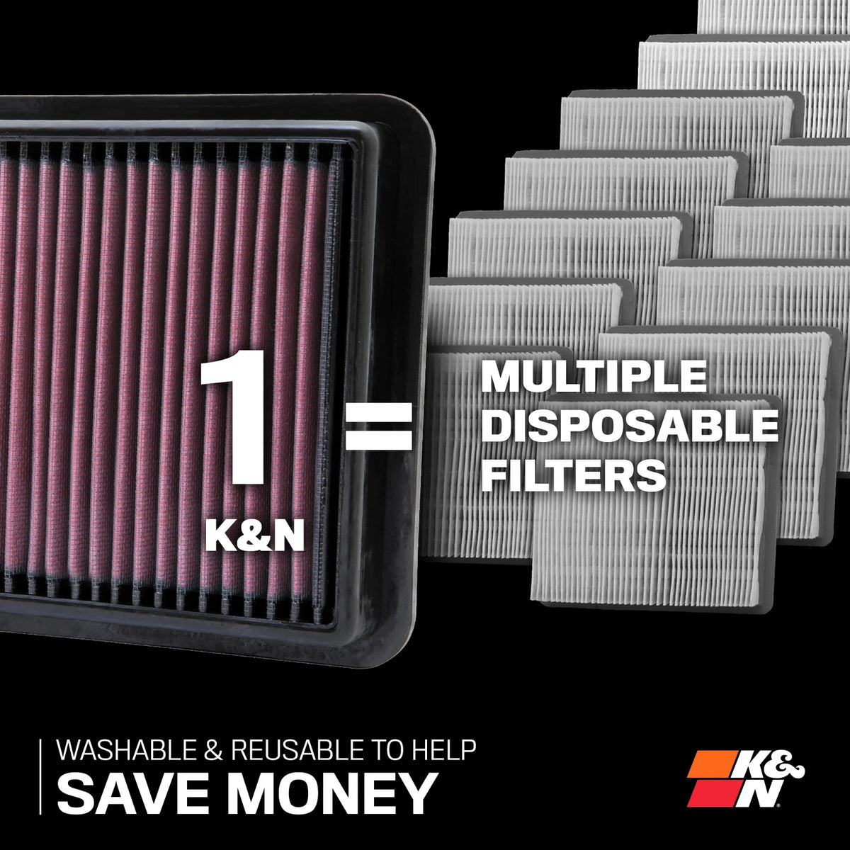 K&N Engineering Replacement Drop In Air Filter: BMW 740i 2015 - 2018 L4-3.0L F/I