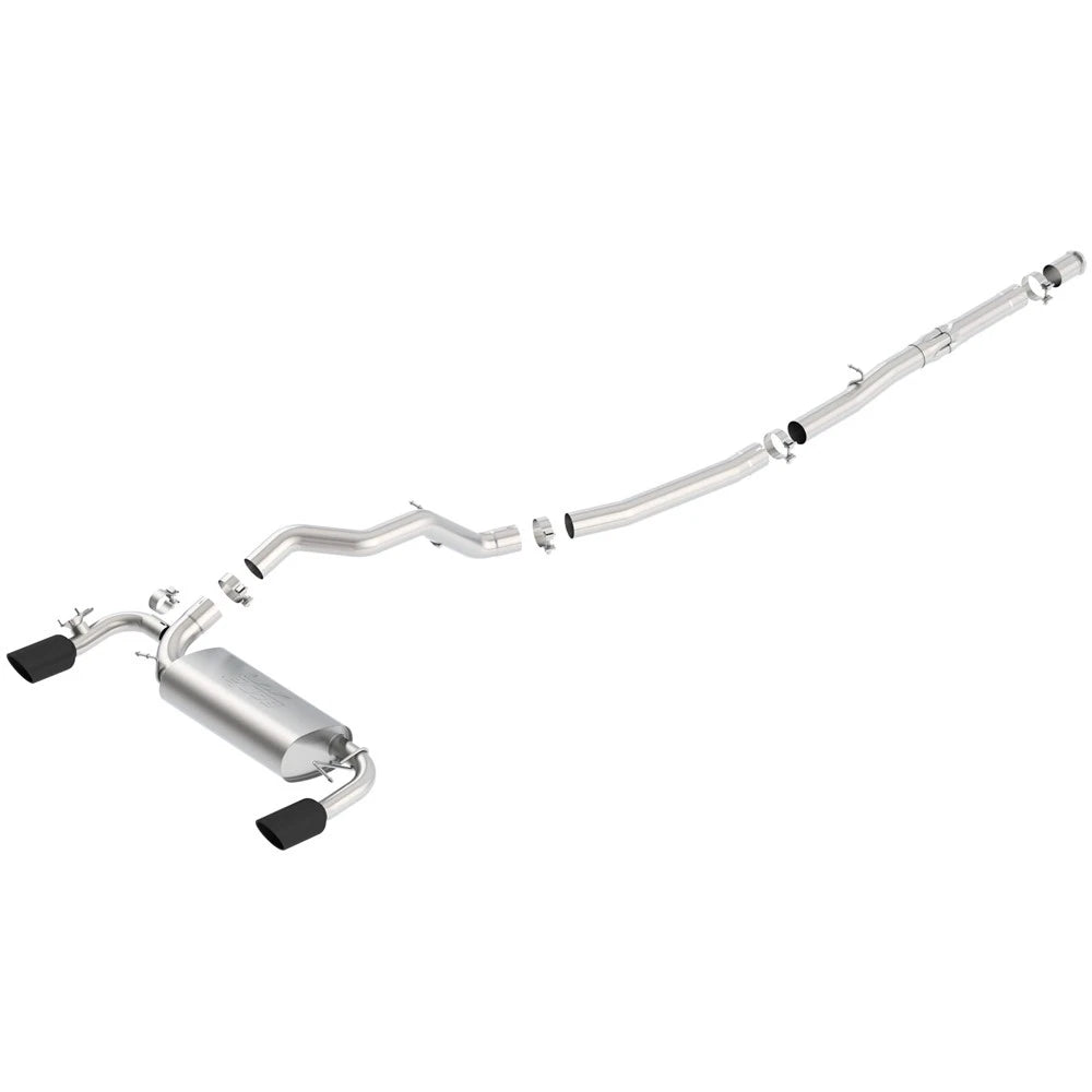 Borla ATAK Catback Exhaust | Ford Focus RS (16-18) 2.3L MT AWD w/ Black Chrome Tip (140730BC)