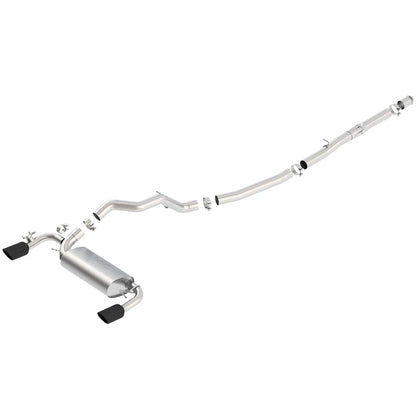 Borla ATAK Catback Exhaust | Ford Focus RS (16-18) 2.3L MT AWD w/ Black Chrome Tip (140730BC)