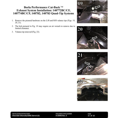 Borla 6.2L Touring Cat-Back Exhaust | Chevrolet Silverado 1500 ZR2 / AT4X (22-23) (140913)