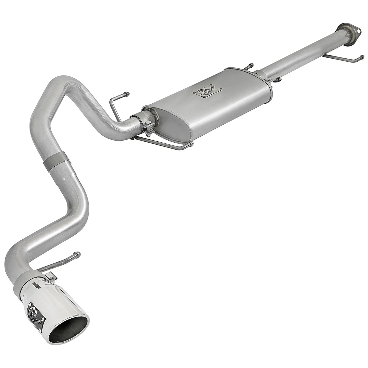 aFe Scorpion 2.5in Alum Steel Cat-Back Exhaust w/ Polished Tips | Toyota FJ Cruiser V6 4.0L (07-17) (49-06039-P)