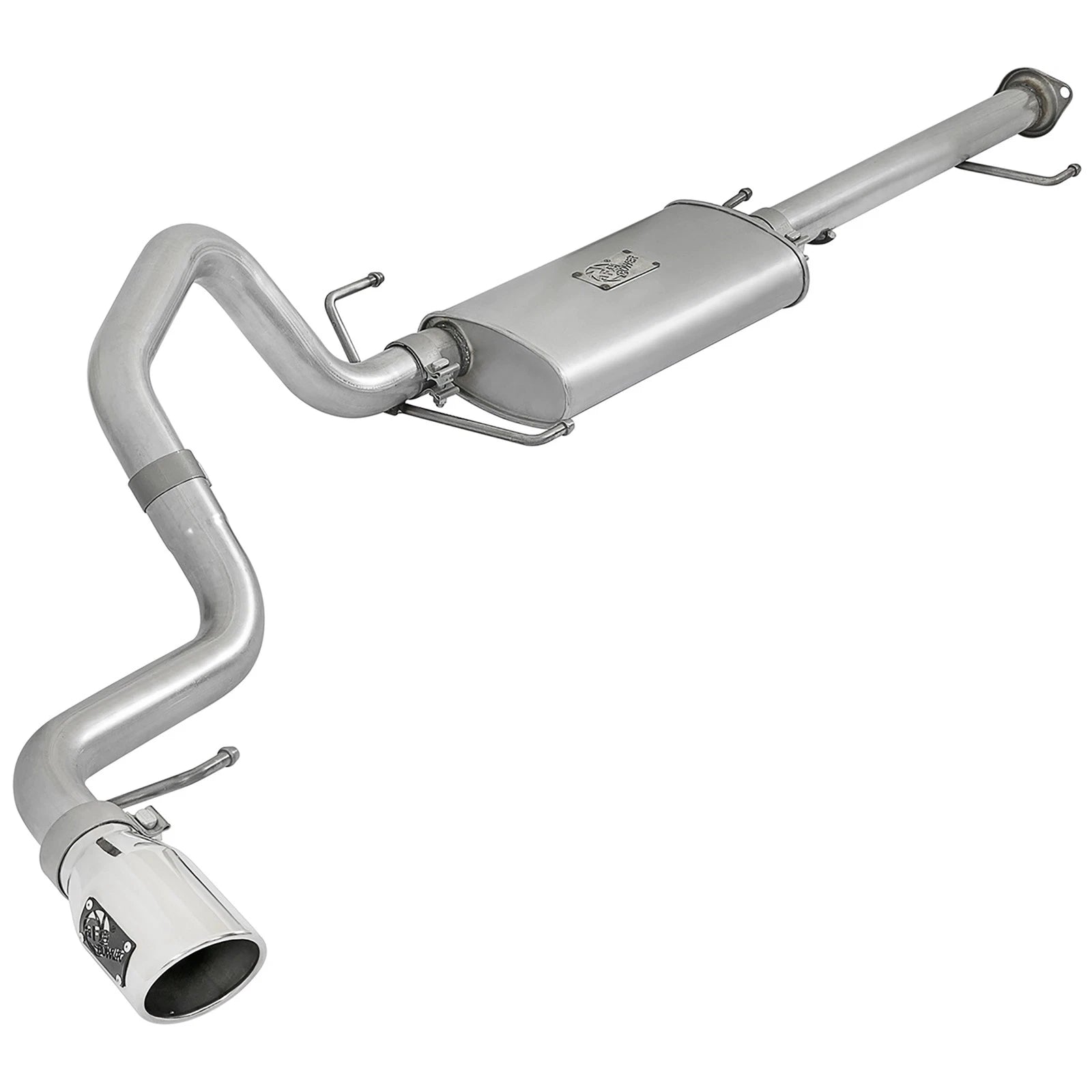 aFe Scorpion 2.5in Alum Steel Cat-Back Exhaust w/ Polished Tips | Toyota FJ Cruiser V6 4.0L (07-17) (49-06039-P)