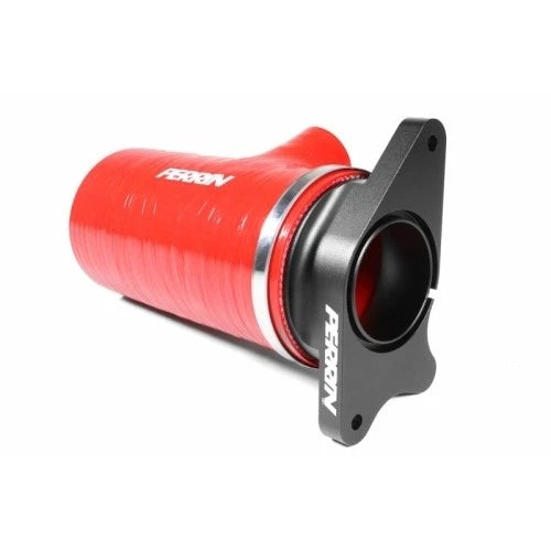PERRIN 22-24 Subaru WRX / 20-25 LGT & OBXT Turbo Inlet Hose w/Turbo Adapter Flange (Short) - Red