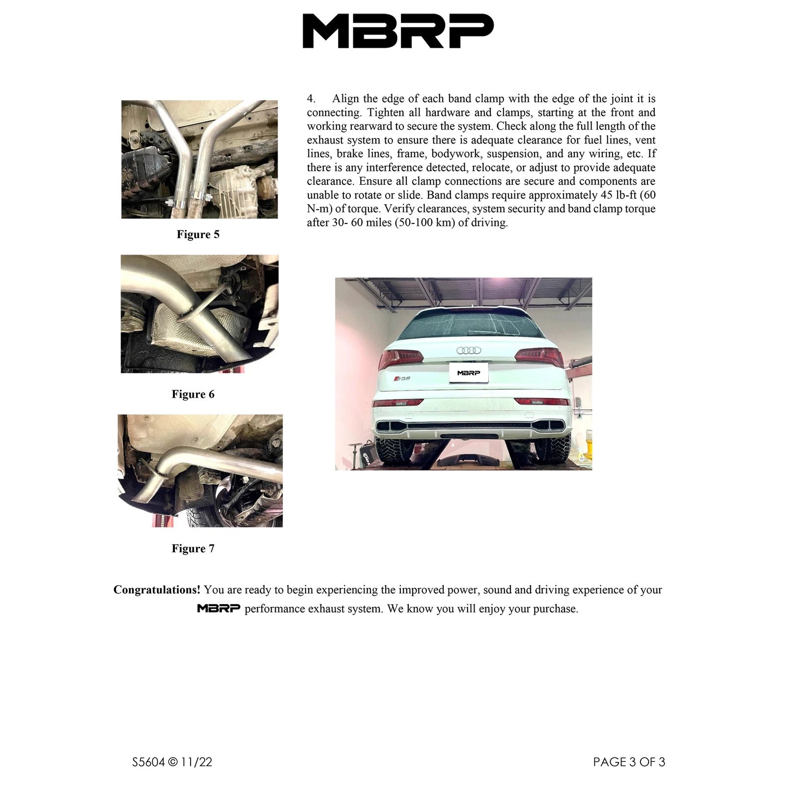 MBRP 2.5in Axle-Back Dual Rear Exit Exhaust | Audi SQ5 3.0T (18-21) T304 (S5604304)