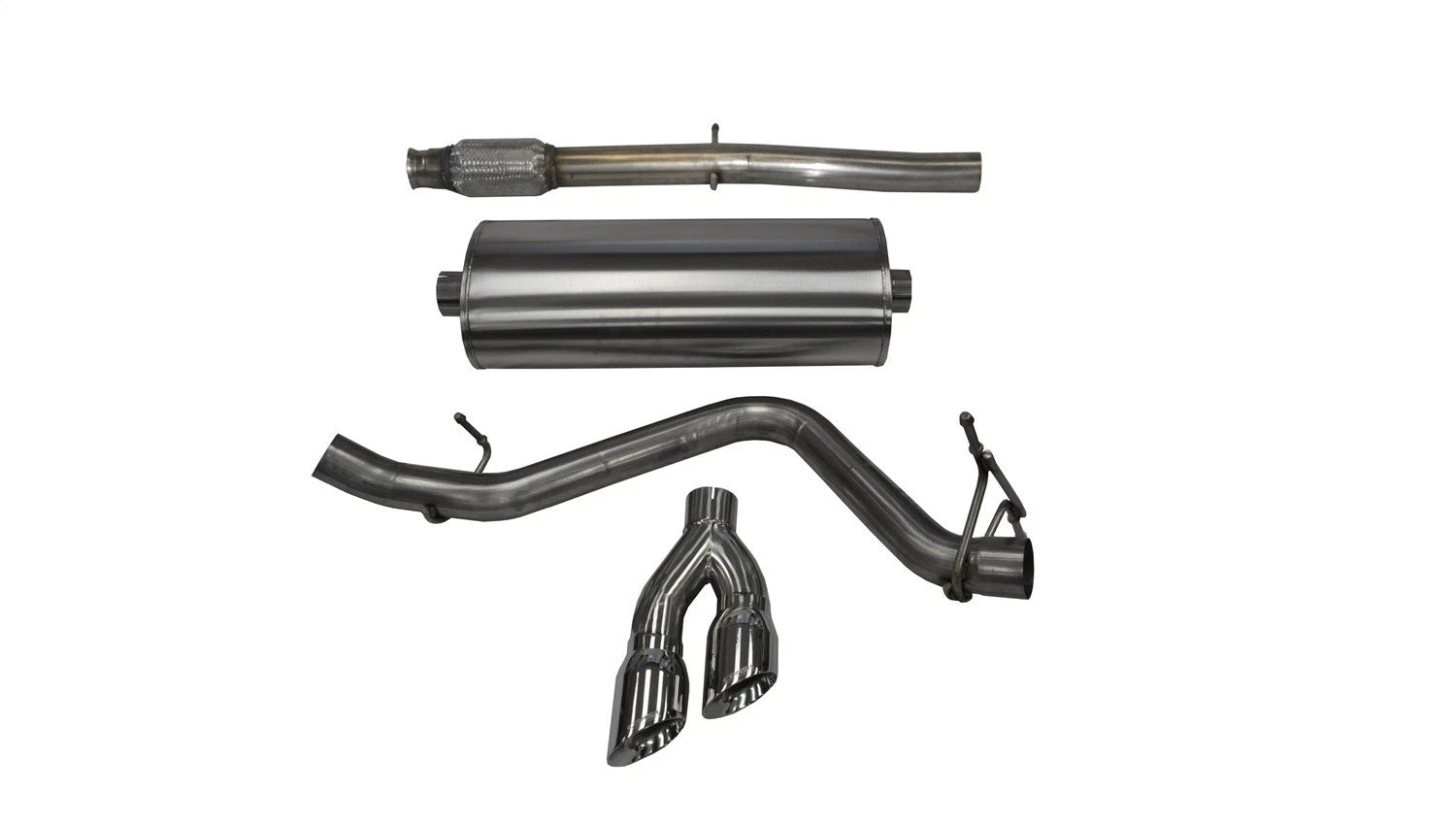 CORSA Sport, Touring / 3.0 in Cat-Back SSE 4 in Twin Tips | Silverado/Sierra 5.3L (14848BLK)