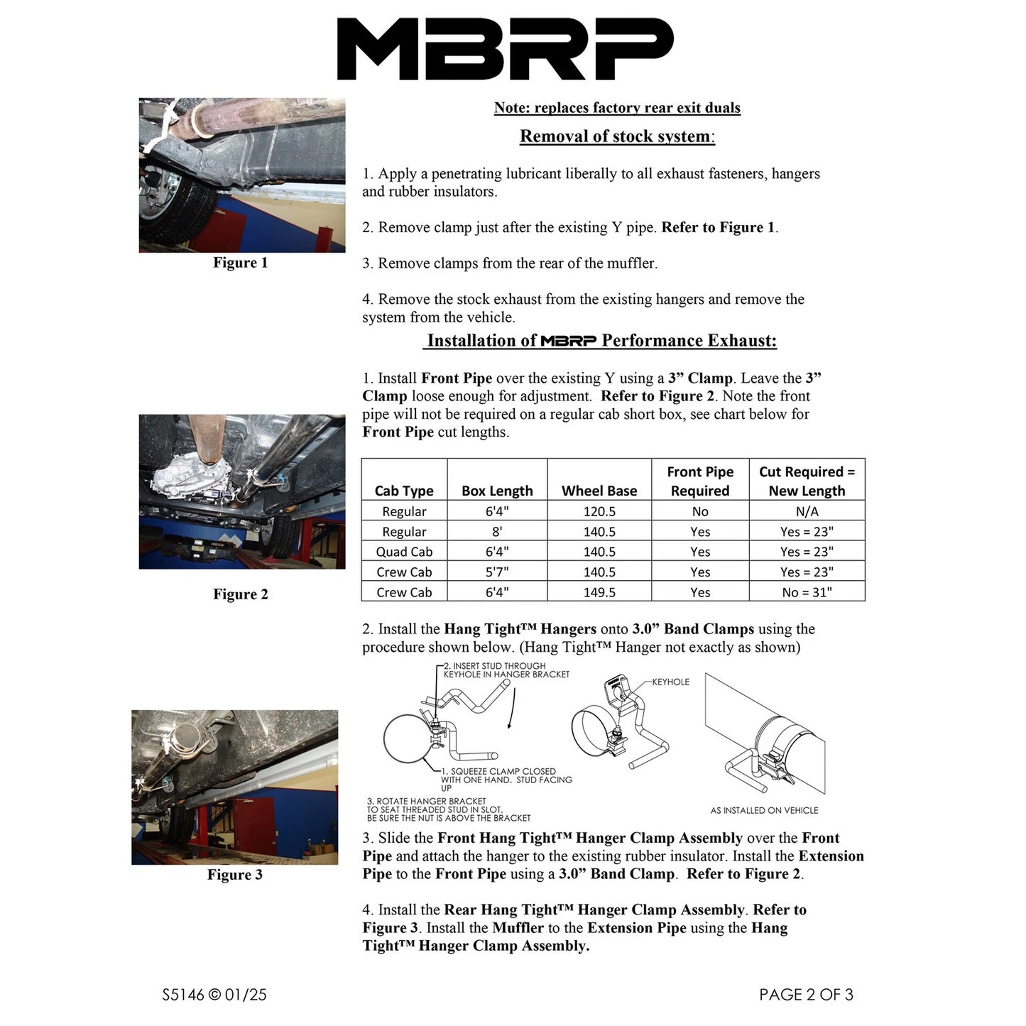 MBRP 3in. Cat-Back Exhaust w/ 2.5in. Dual Split Rear Exit T304 | Dodge Ram 1500 5.7L (09) (S5146304)