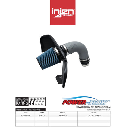 Injen Power-Flow Air Intake System | Toyota Tacoma (24-25) 2.4L Turbo (PF2013RG)