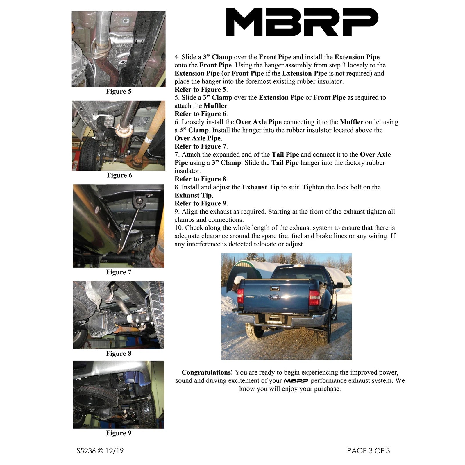 MBRP 3in Aluminized Universal F150 V6 Ecoboost Single Side Exit | Ford F150 V6 (11-14) (S5236AL)