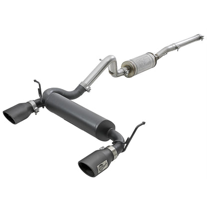 aFe Rebel Series 2.5in 409 SS Cat-Back Exhaust | Jeep Wrangler JK V6 3.6/3.8L (07+) (49-48062-B)