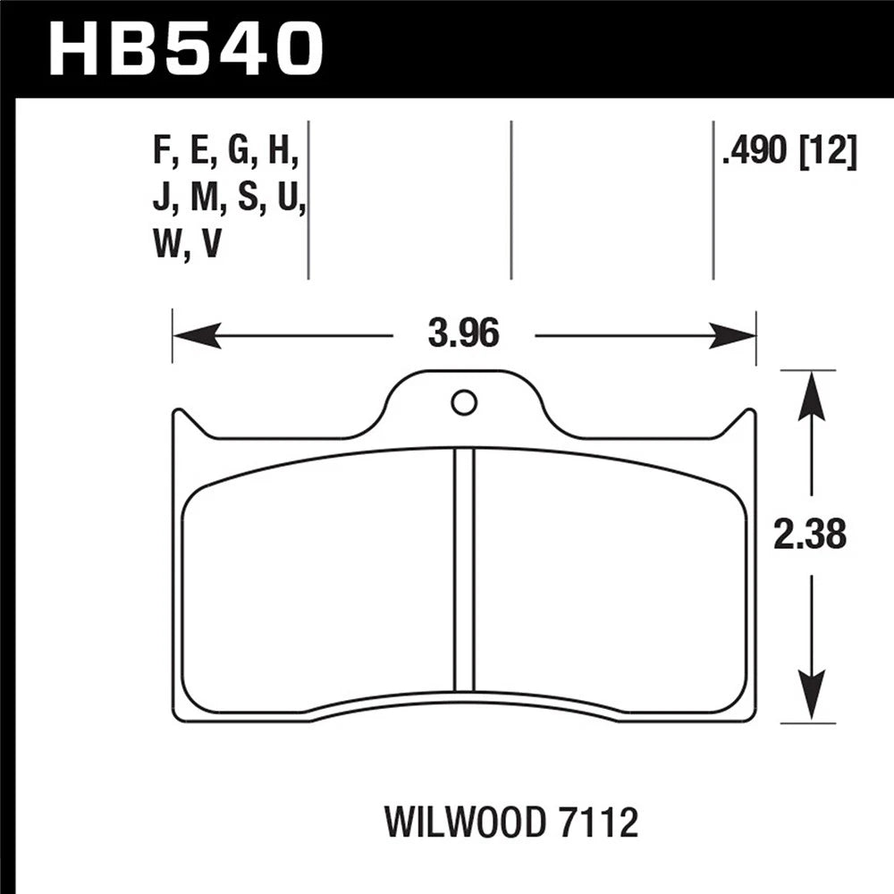Hawk Performance Street Brake Pads (HB540F.490)