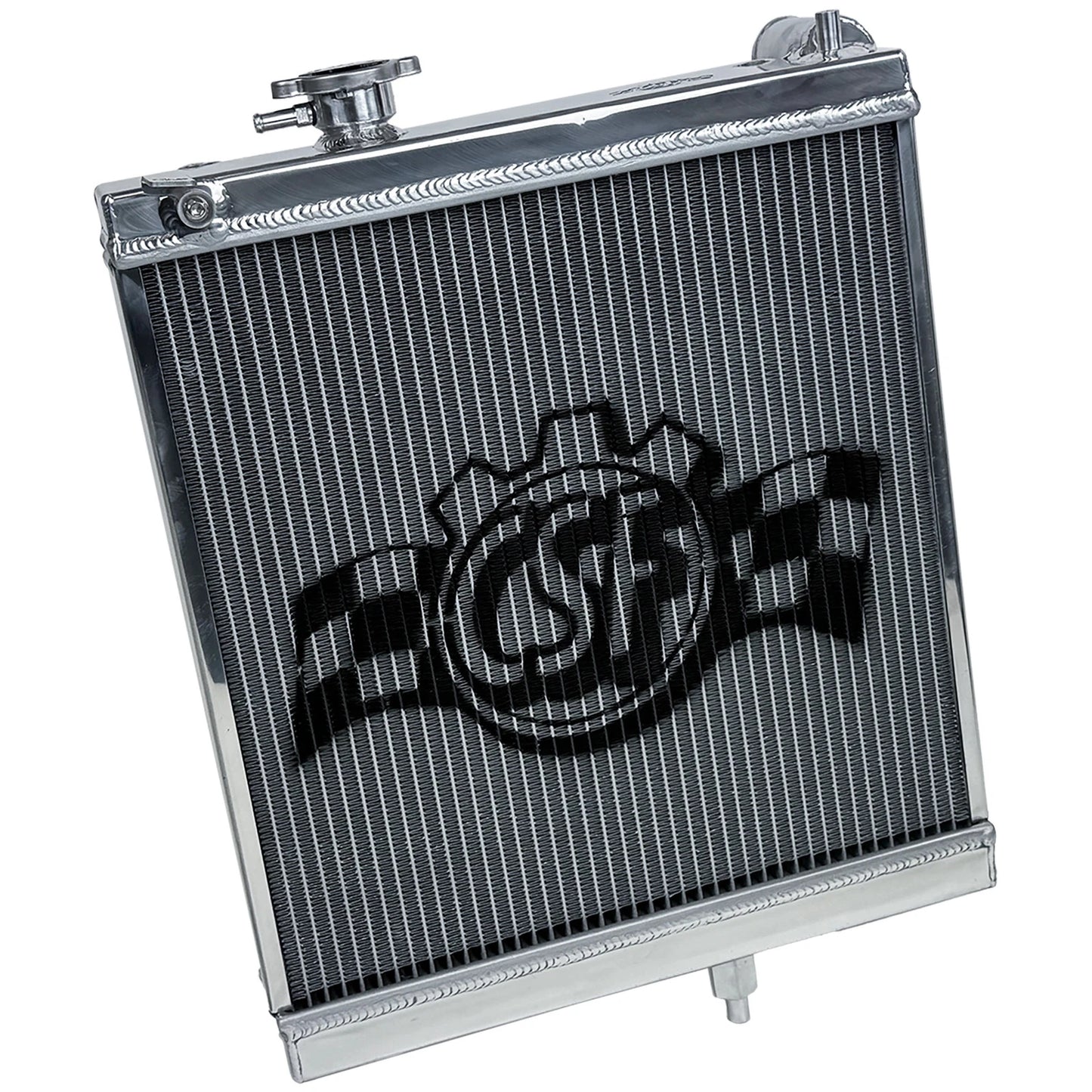 CSF High-Performance All-Aluminum Half Radiator - Silver | Evo 7/8/9