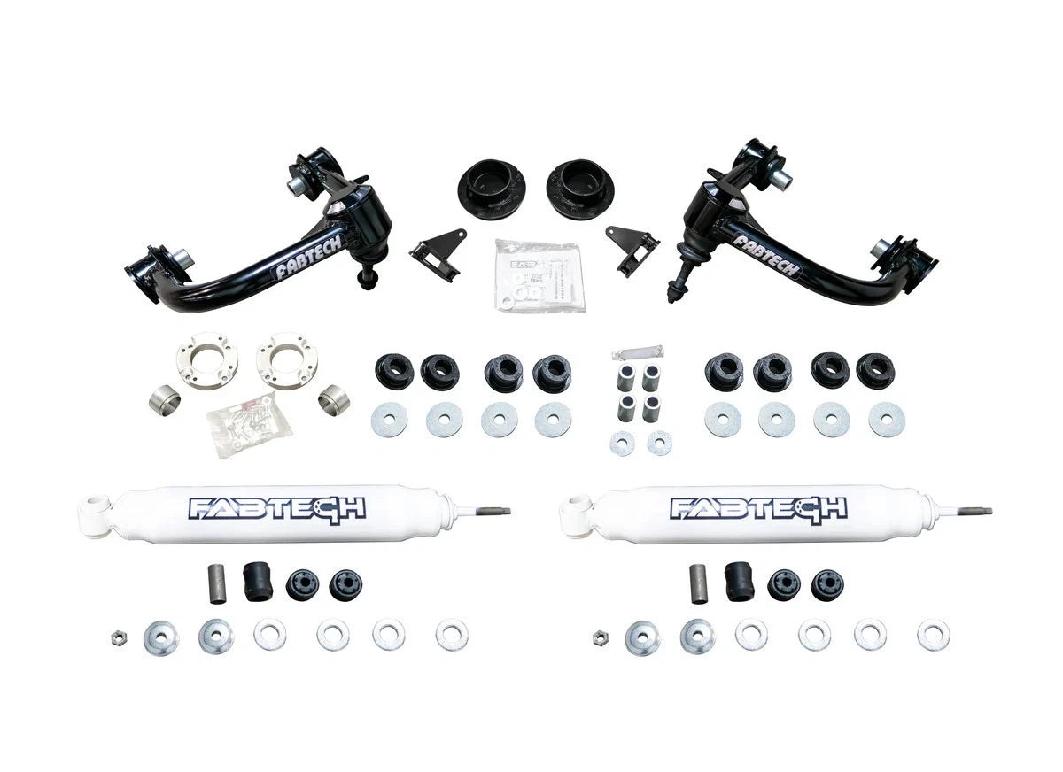 Fabtech 2025 GM 1500 2WD/4WD 3in Uniball UCA System w/ Performance Shocks