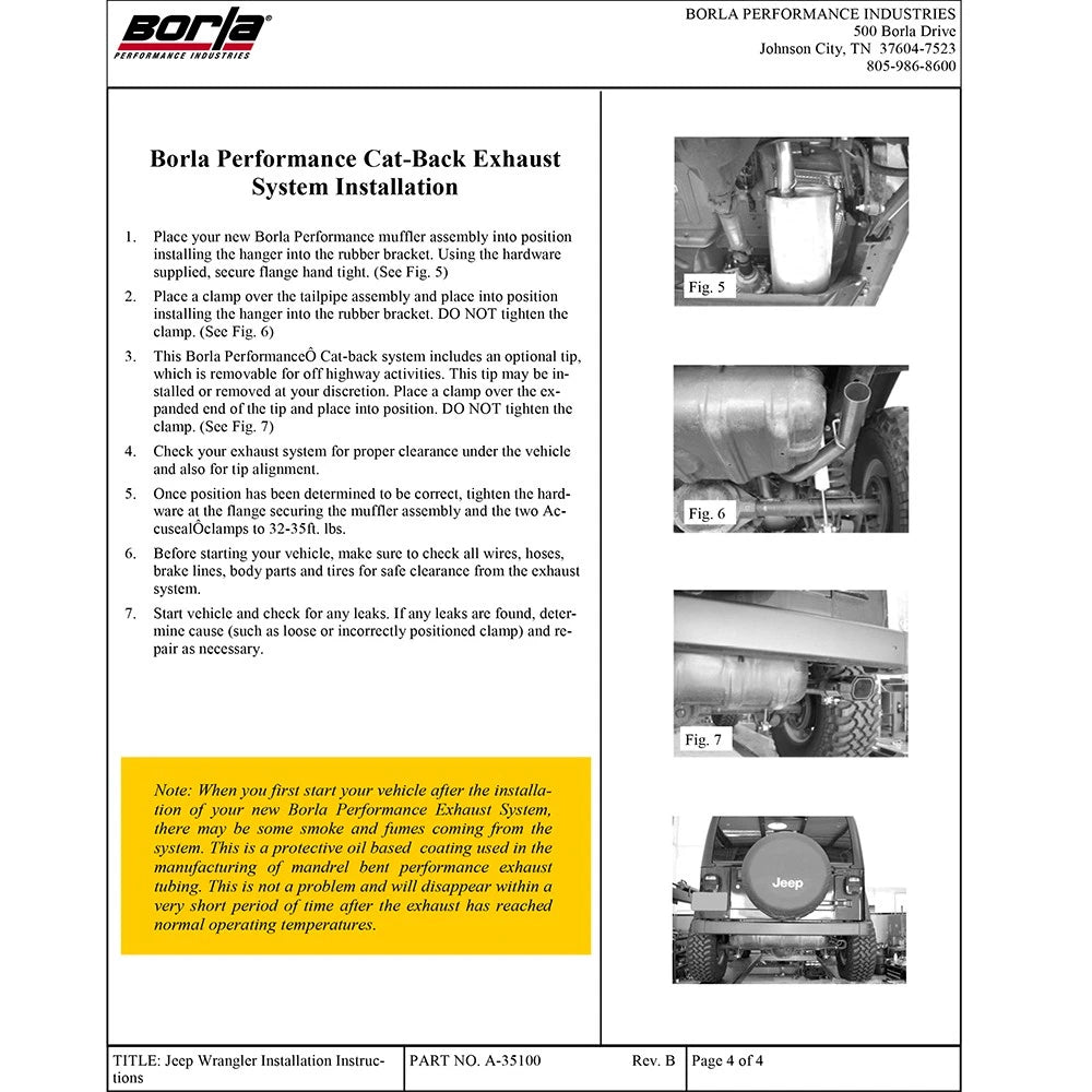 Borla Cat-Back Exhaust System - Touring | Multiple Fitments (14924)