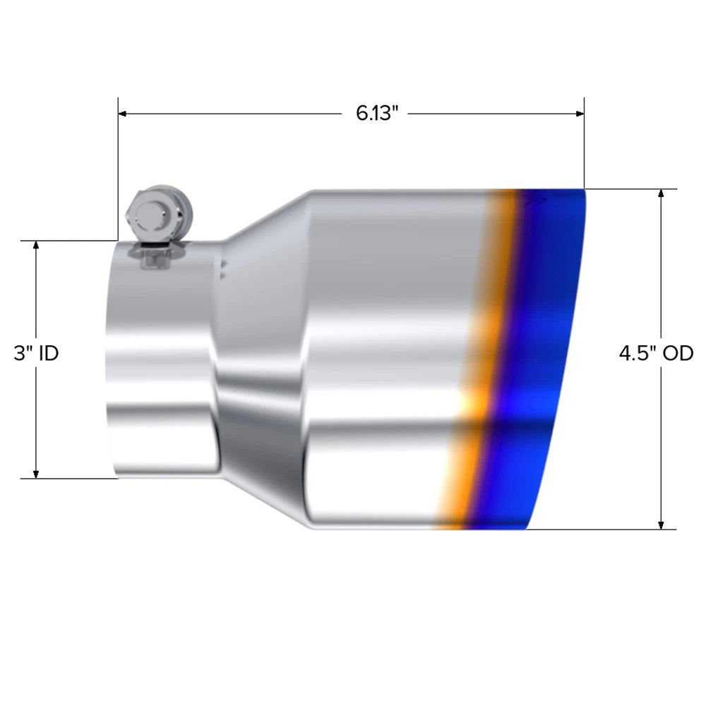 MBRP Single Wall Angle Cut 4-Inch Outlet | Universal (T5180BE)
