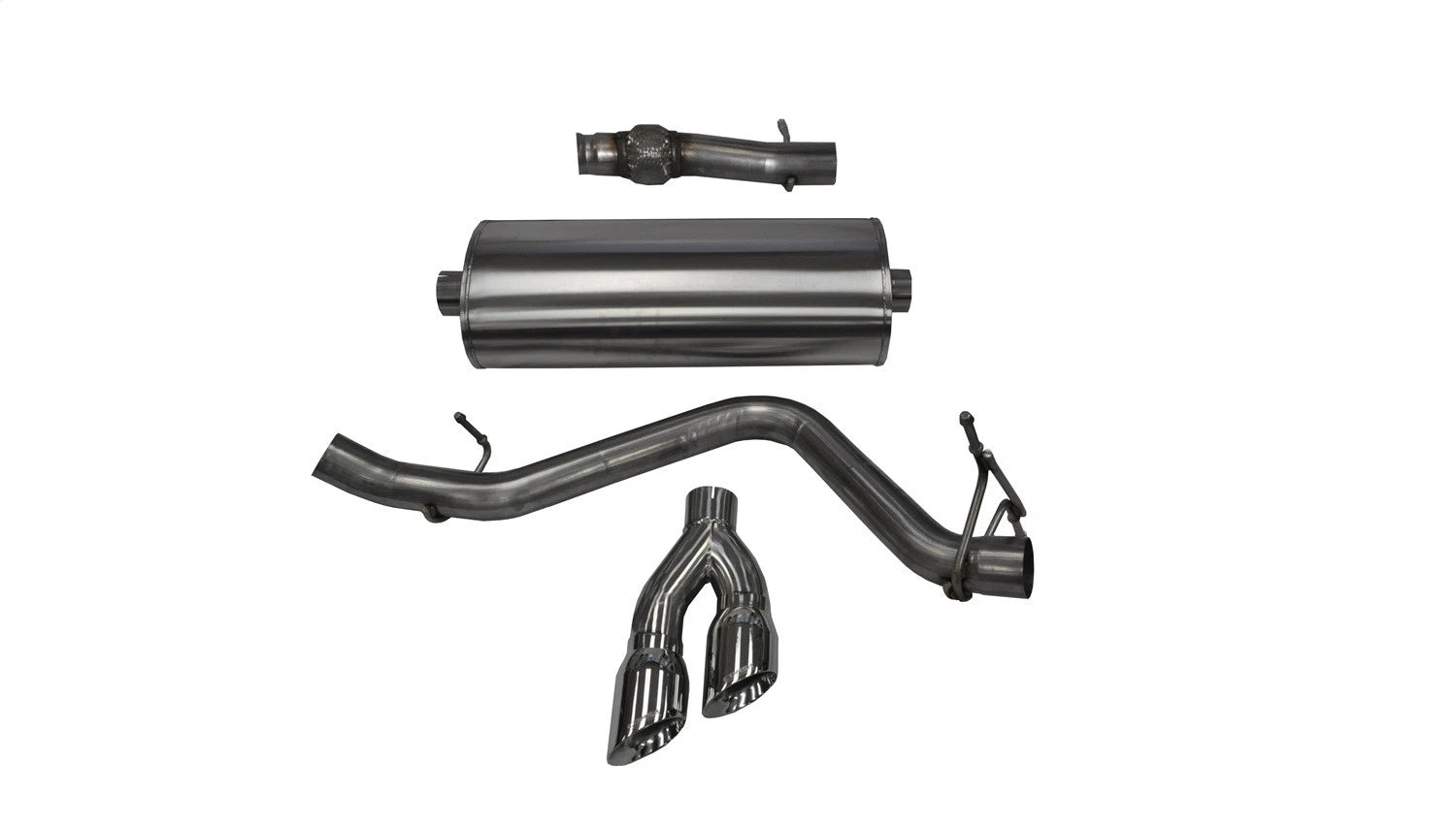 CORSA Sport / 3.0 in Cat-Back SSE 4.0 in Twin Tips | 14-19c Silverado Sierra 5.3L 119WB (14871)