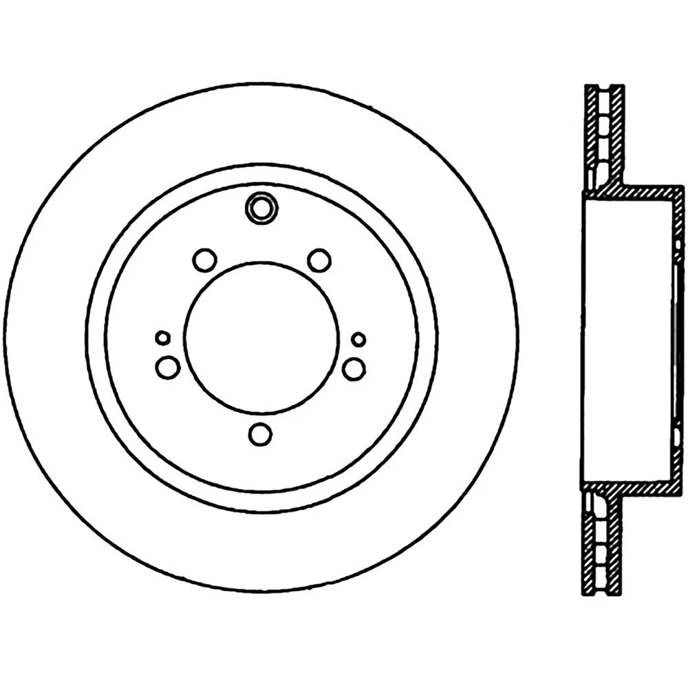 StopTech 127.46065R Rear Right Drilled Slotted Disc Brake Rotor for 03-06 Lancer