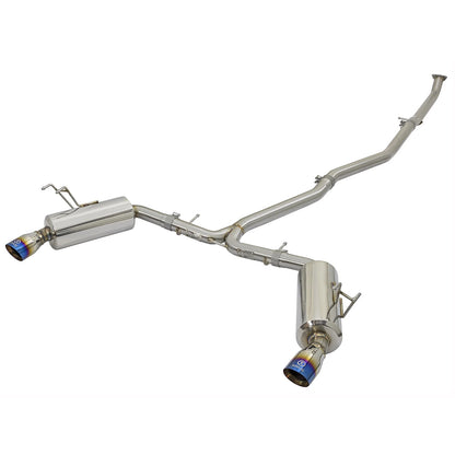 aFe Takeda 2.5-2.25in SS Dual-Exit Cat-Back | Honda Civic 1.5L Turbo (16-17) (49-36615-L)