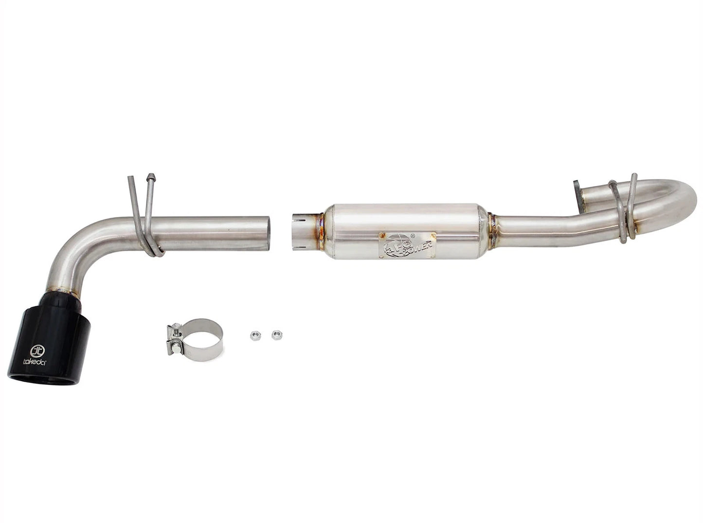 aFe 2-1/4 to 2-1/2in Stainless Steel Axle-Back Exhaust w/ Black Tip | Scion tC (11-16) (49-36025-B)