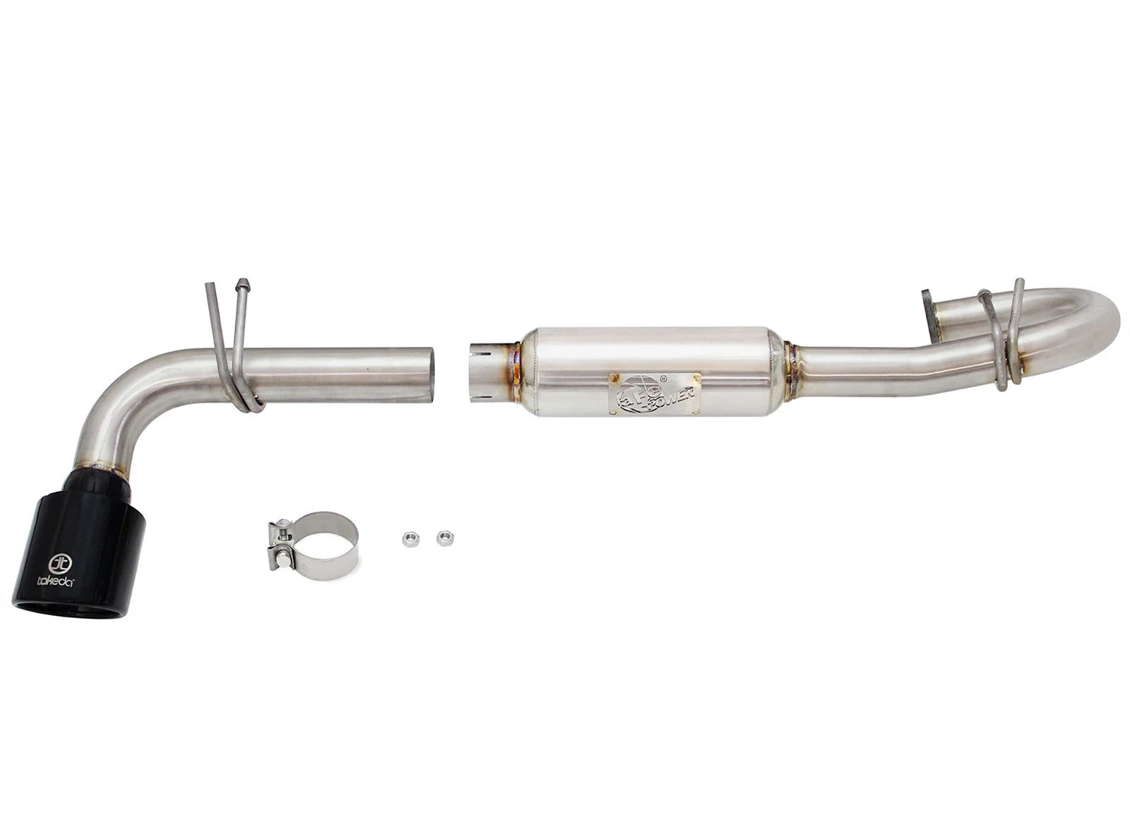 aFe 2-1/4 to 2-1/2in Stainless Steel Axle-Back Exhaust w/ Black Tip | Scion tC (11-16) (49-36025-B)
