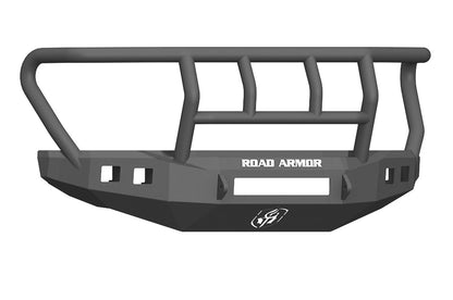 Road Armor 17-20 Ford F-250 Stealth Wide Fender Front Bumper w/Titan II Guard Wide Flare - Tex Blk