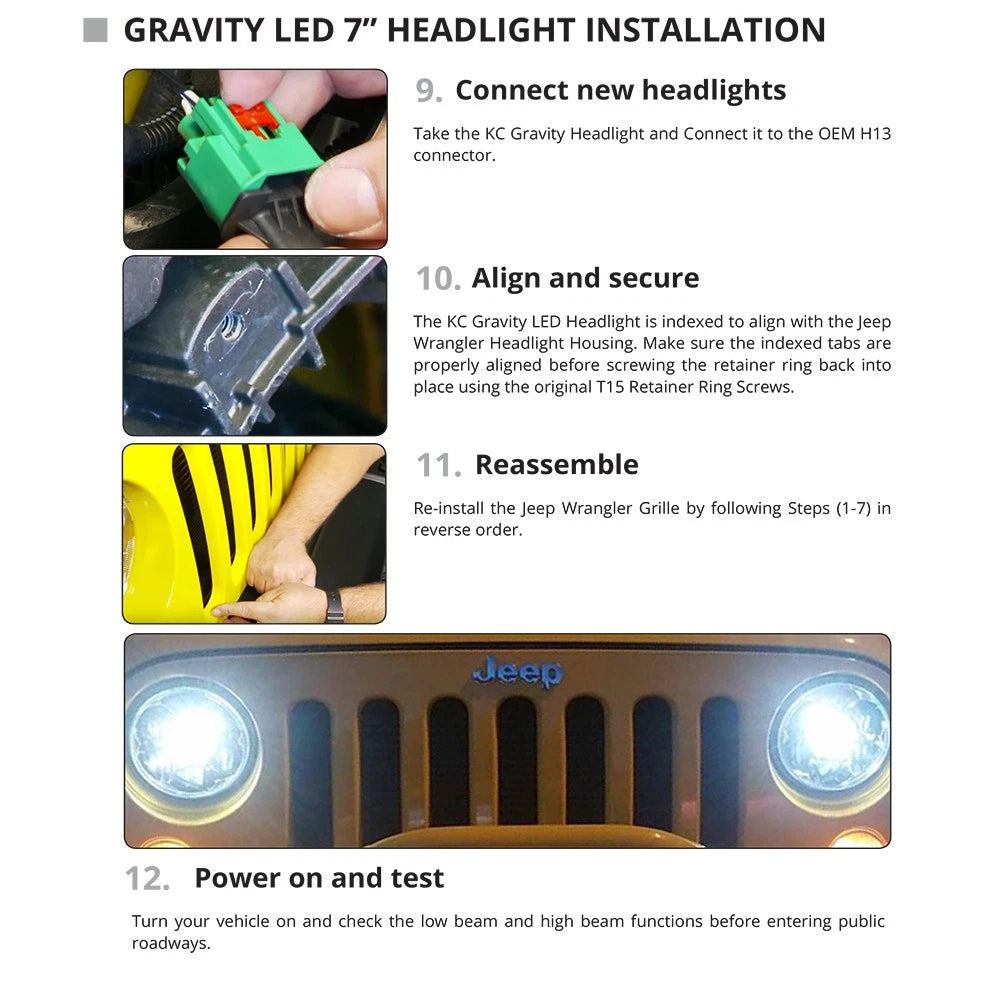 KC HiLiTES 07-18 Jeep JK 7in. Gravity LED Headlights | Jeep JK (42351)