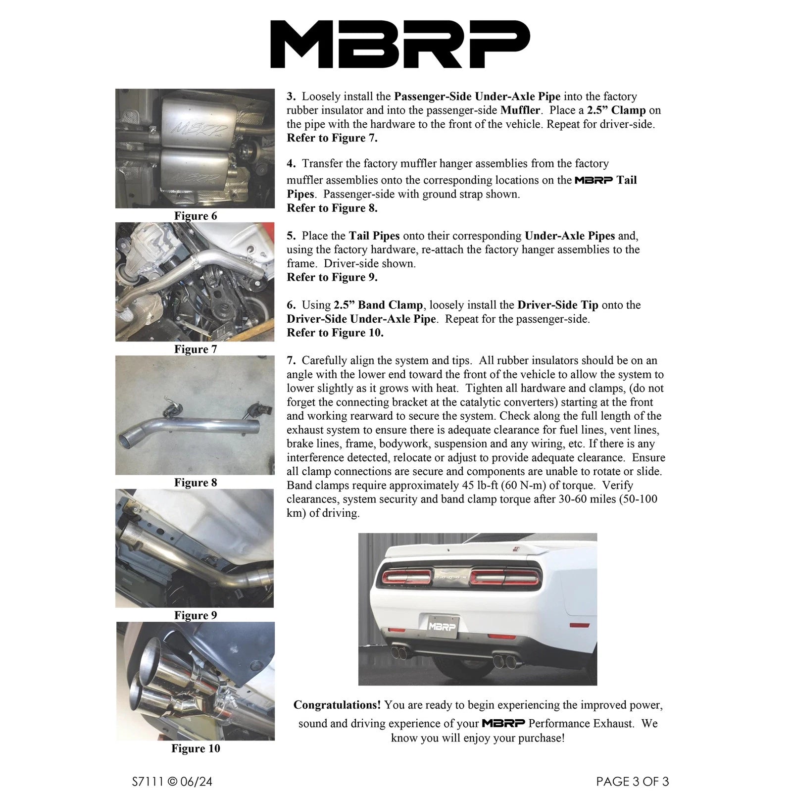 MBRP 2.5in. Aluminized Dual Rear Exit Catback Exhaust | Dodge Challenger 3.6L (15-21) (S7111AL)