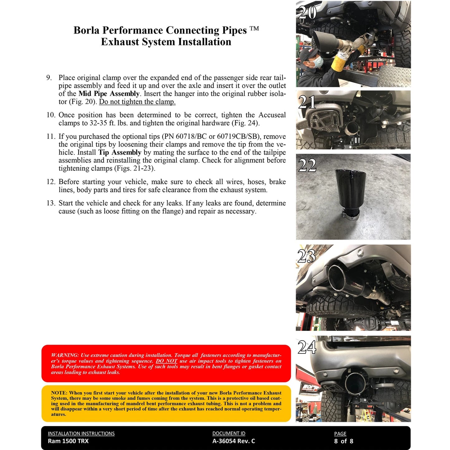 Borla 3in Connecting Pipes | Dodge RAM 1500 TRX 6.2L V8 (21-22)
