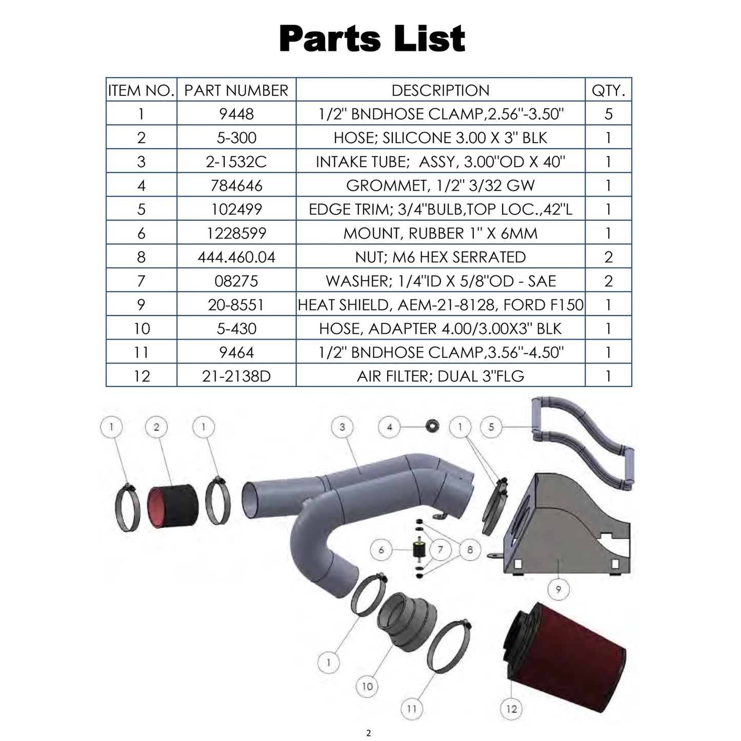 AEM 3.5L V6 Cold Air Intake System | Ford F-150 (15) (21-8128DC)