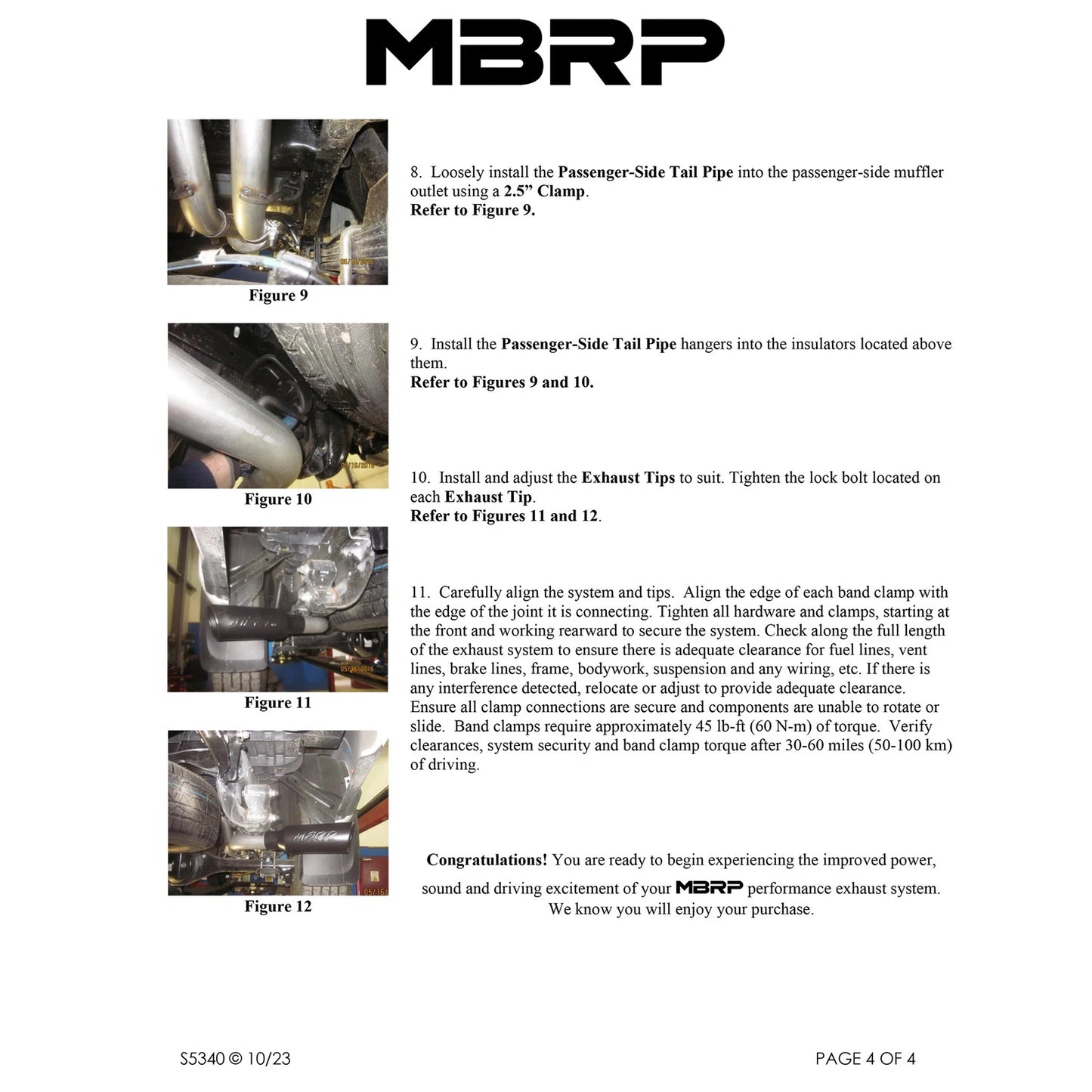 MBRP 3in. Cat-Back Dual Split Side Exit T409 Exhaust | Toyota Tacoma 3.5L EC/CC (16) (S5340409)