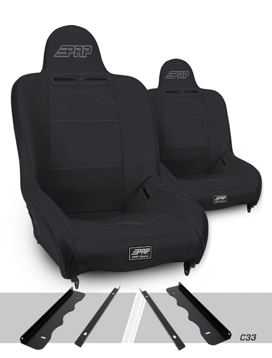 PRP A100110-C33-50 Premier High Back Seats Kit for 95-01 Jeep Cherokee XJ Pair