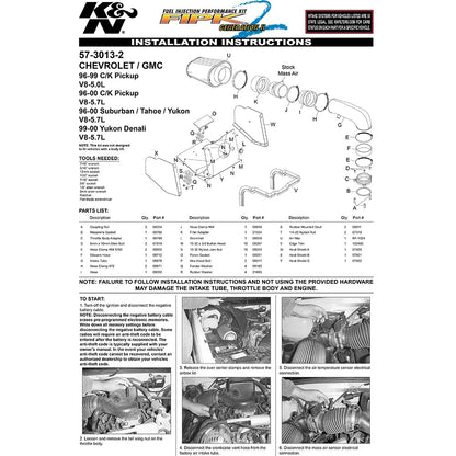 K&N Performance Intake Kit | Chevy Pickup (96-00) V8 (57-3013-2)