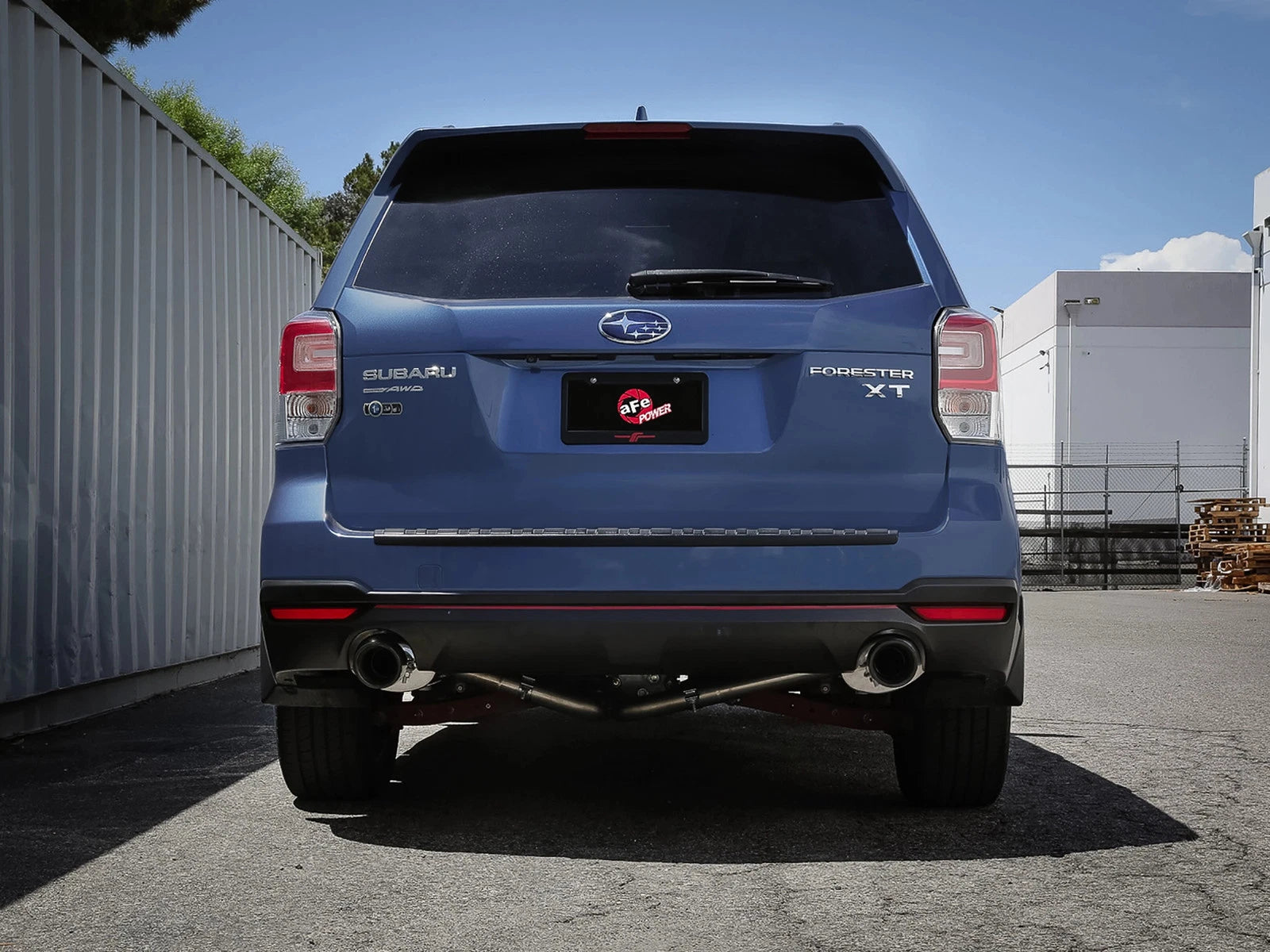 aFe Takeda 2.5in to 2.25in 304 SS Cat-Back Exhaust w/ Black Tips Subaru Forester 14-18 (49-36804-B)