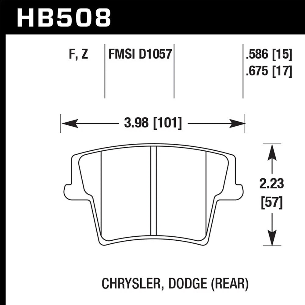 Hawk Performance Street Brake Pads (HB508F.586)