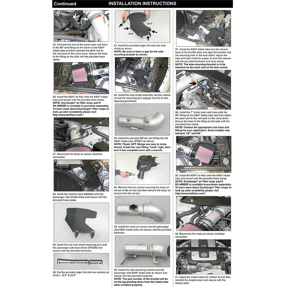 K&N Cold Air Intake System | 09-20 Nissan 370Z / 08-13 Infiniti G37 (69-7078TS)