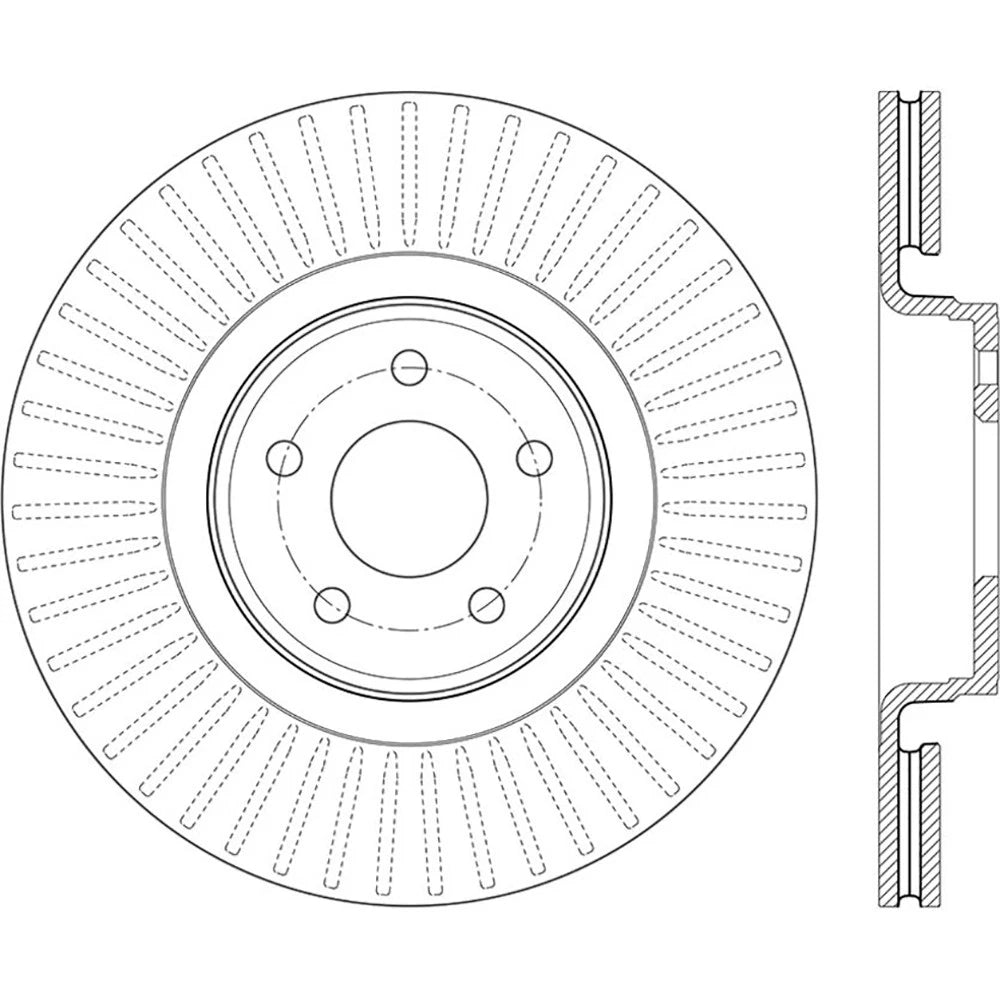 StopTech 126.65146SR Front Right Slotted Brake Rotor for 13-18 Focus / 15-19 MKC