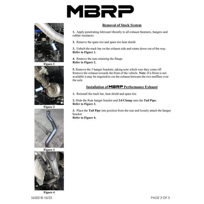 MBRP XP Series T304SS 3in Filter Back w/ Rear Turn Down | Jeep Gladiator JT 19-26 (S6502409)