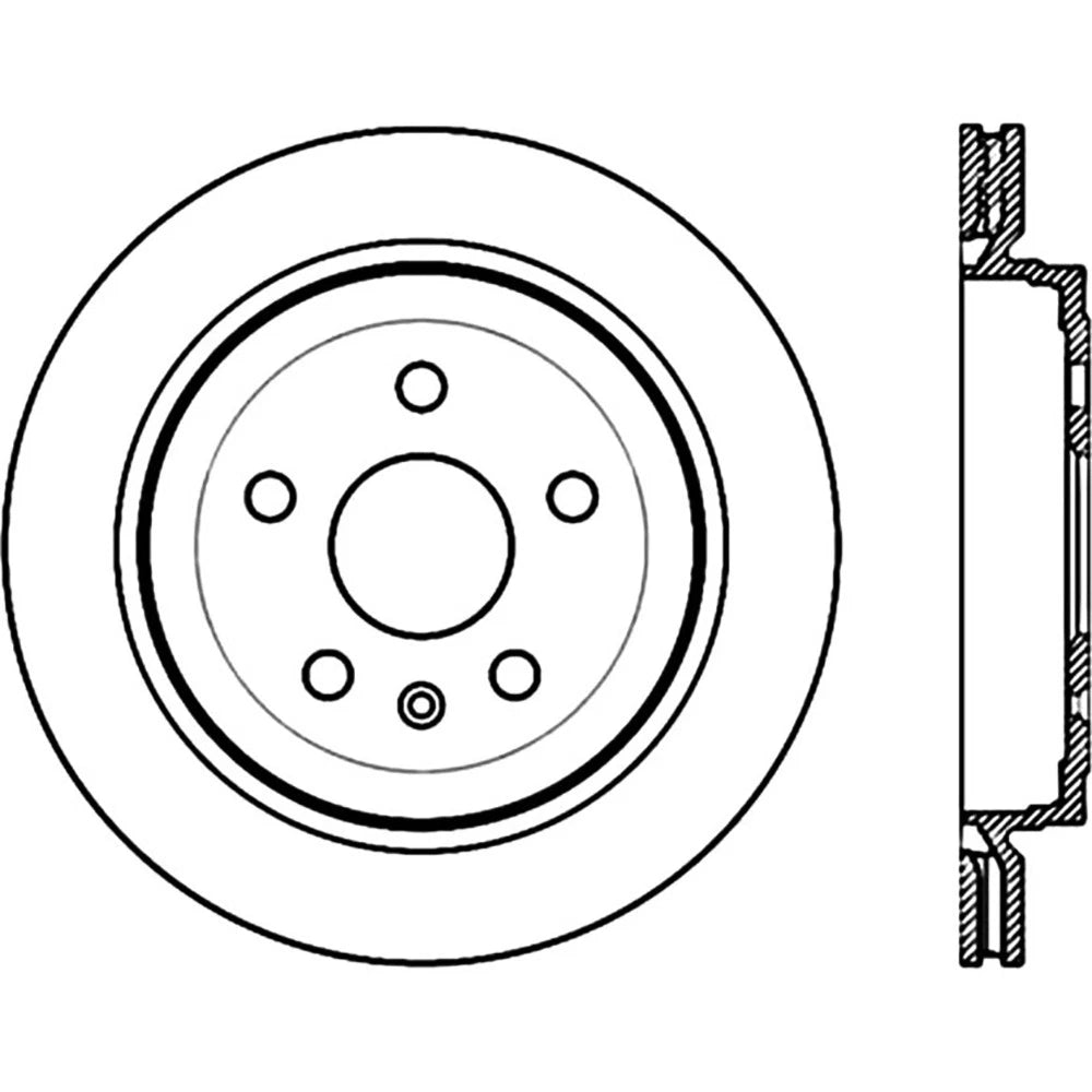 StopTech 127.62105R Rear Right Drilled Brake Rotor for 08-19 CTS / 10-15 Camaro