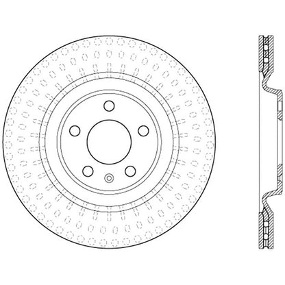 StopTech 127.33137L Rear Left Drilled Brake Rotor for 2010-19 S4 / 2015-20 Macan