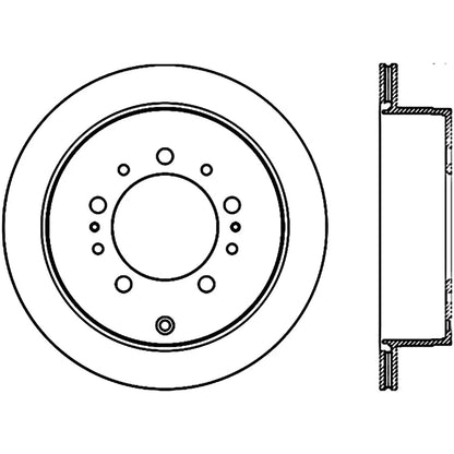 StopTech 126.44157CSR Rear Right Brake Rotor for 2008-2019 LX570 / Land Cruiser