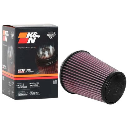K&N RU-4700 Universal Round Tapered Performance Washable Air Filter for Intake