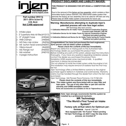 Injen Short Ram Air Intake | Scion tC (11-16) (SP2116P)