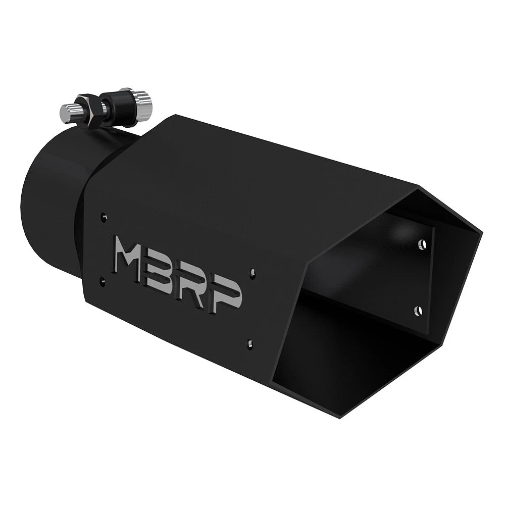 MBRP Single Wall Hex Angle Cut 4-Inch Outlet | Universal (T5169BLK)