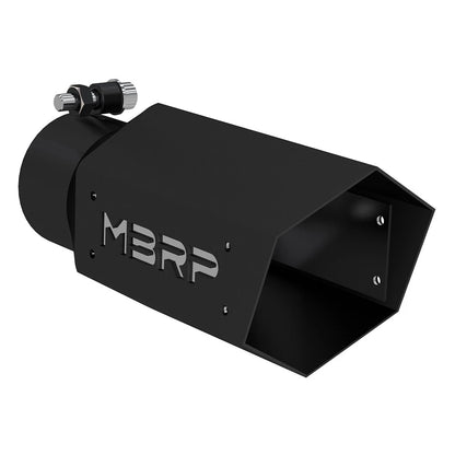 MBRP Single Wall Hex Angle Cut 4-Inch Outlet | Universal (T5169BLK)