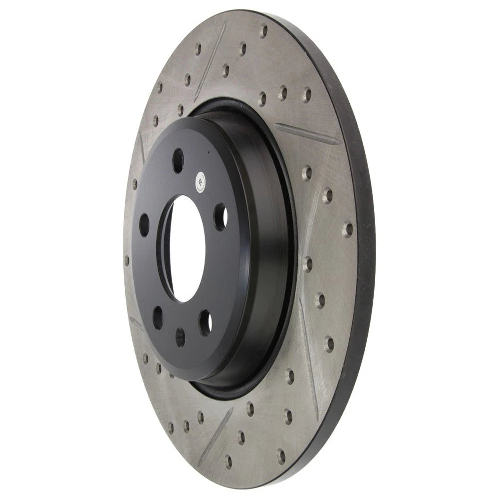 StopTech 127.33127R Rear Right Drilled Disc Brake Rotor for 09-19 A4 / 09-17 Q5