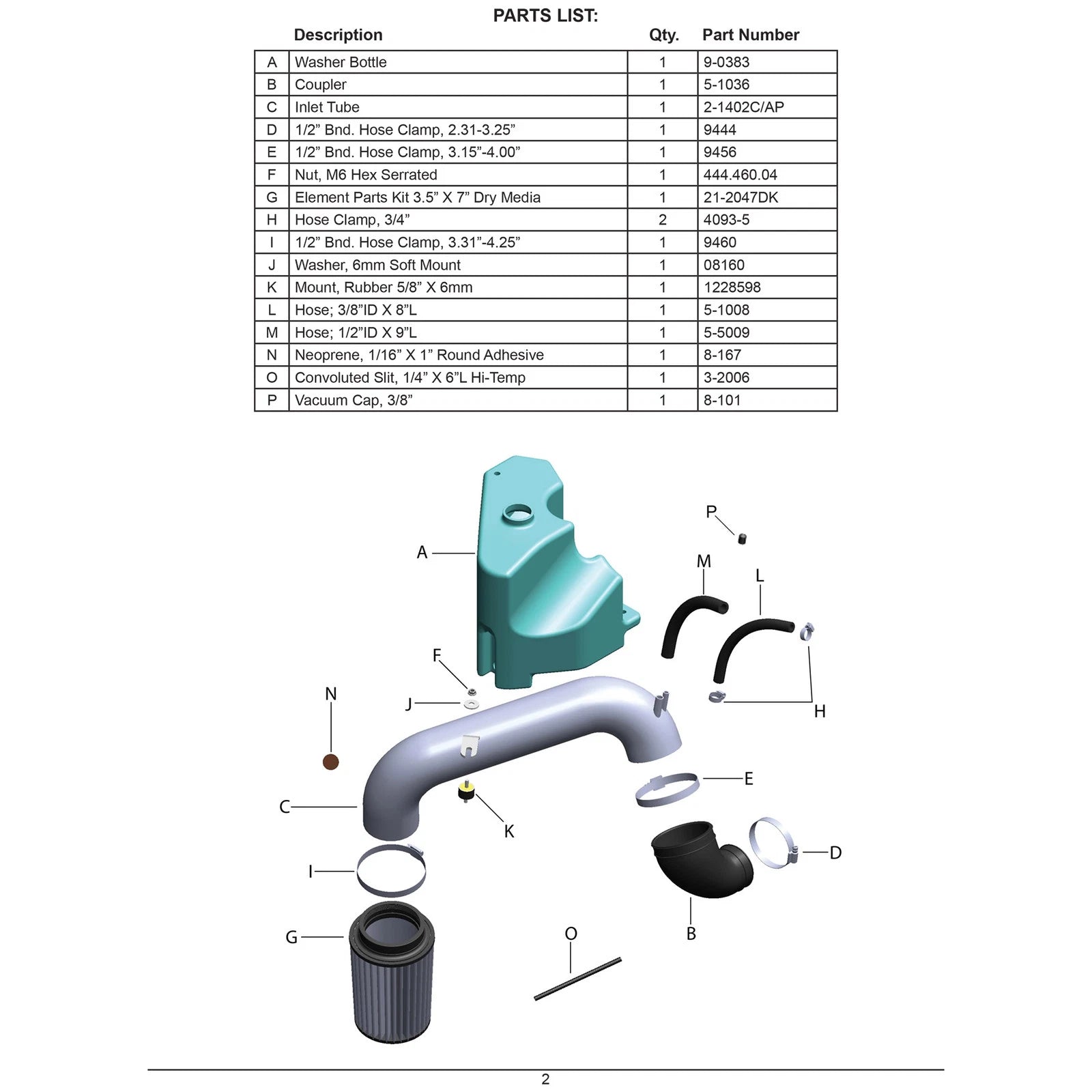AEM Silver Cold Air Intake | 2010 Hyundai Genesis Coupe 2.0L L4 (21-687C)