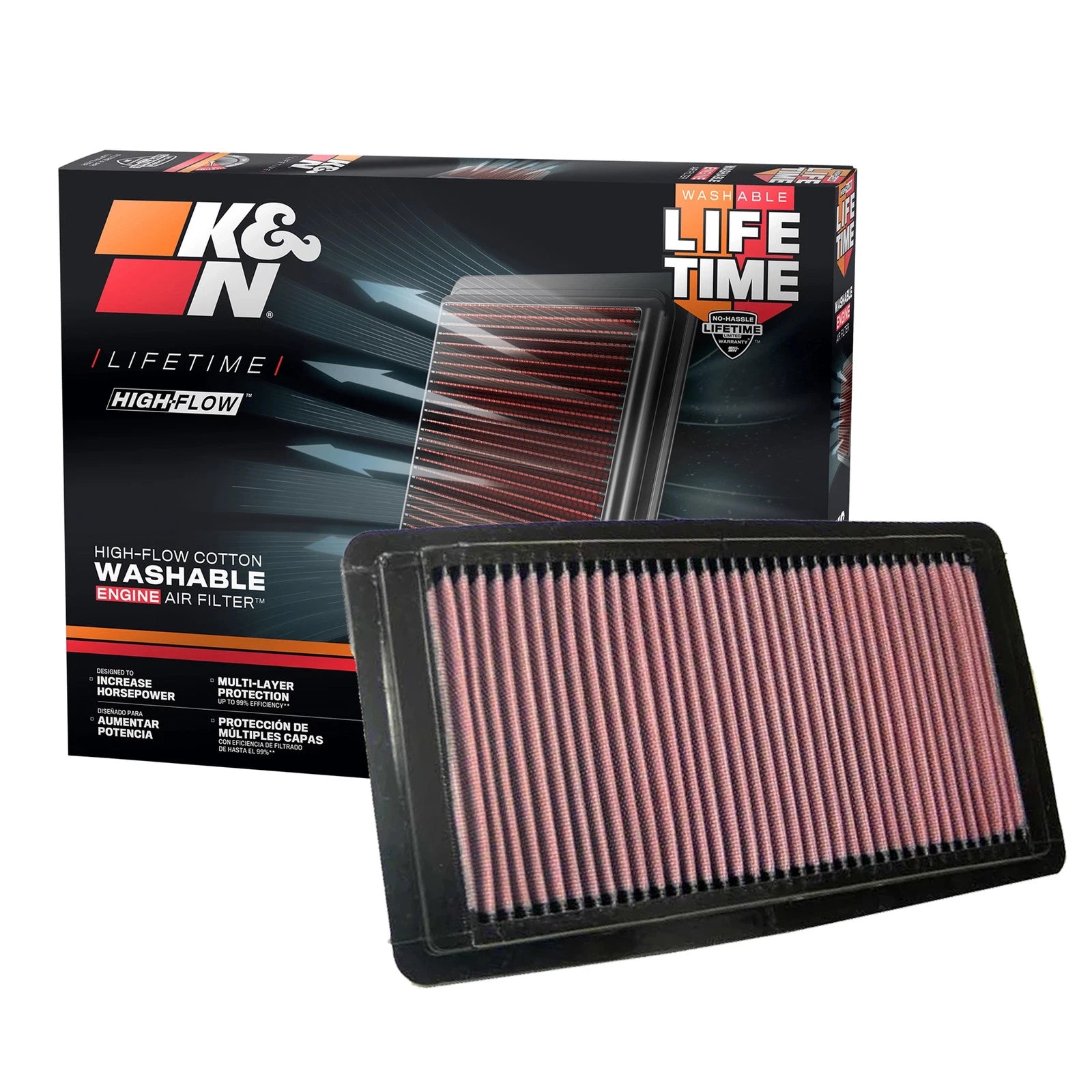 K&N 33-2309 Performance Air Filter for 2005-2010 Odyssey / 2009-15 Pilot 3.5L V6