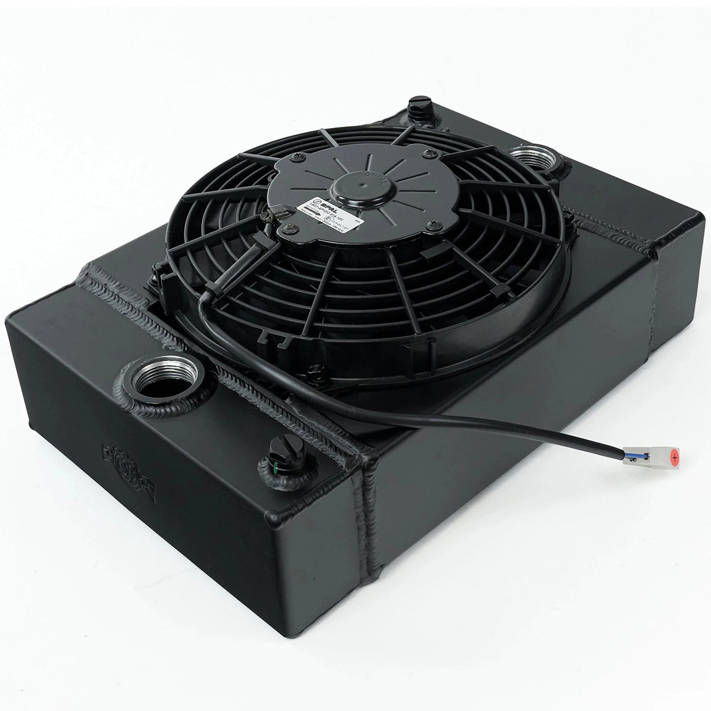 CSF Cooling Radiator KING COOLER | Drag Race Includes 9-inch SPAL Fan (black)
